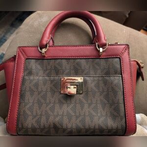 Michael Kors Red and Brown Women's Bag